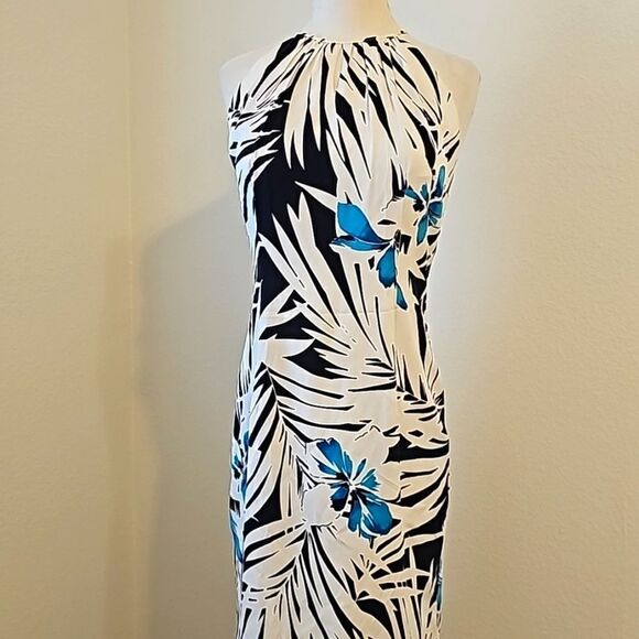 Valerie Stevens Silk & Spandex Spaghetti Strap halter Dress - sz 4 - Picture 1 of 9